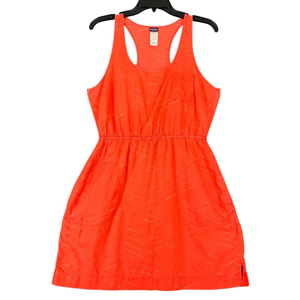 Patagonia Kamala Sundress Organic Cotton Racerback Pocket Dress Size‎ 8 Womens